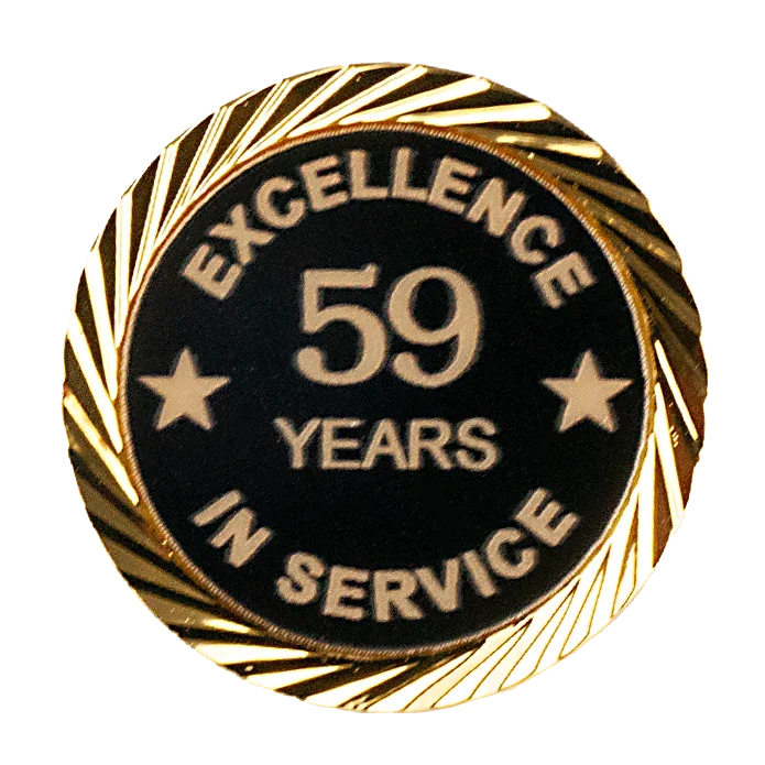 Excellence in Service Pin 1-60 years - awardshere.com
