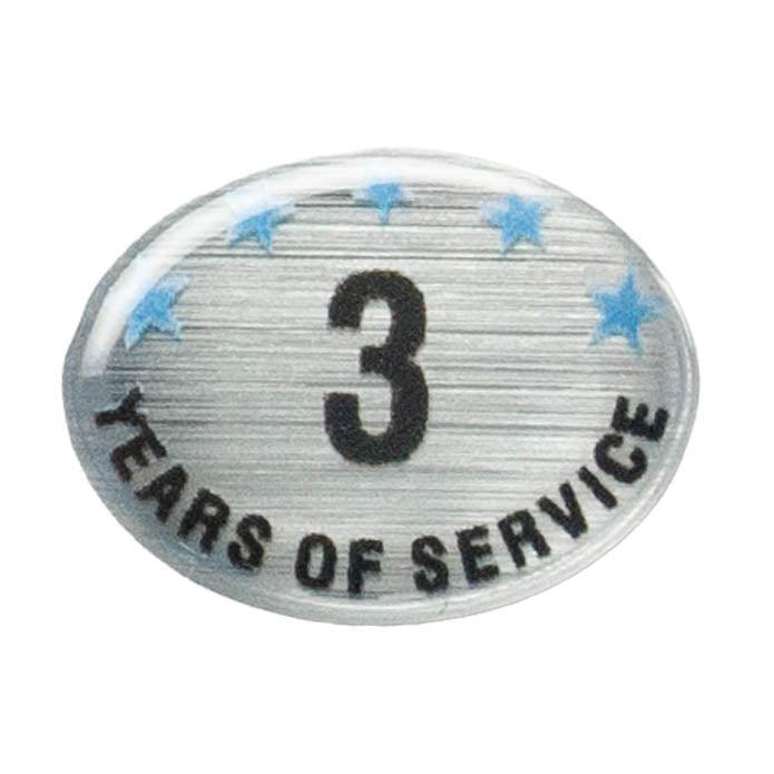 3 Years Self Adhesive Years of Service, Silver