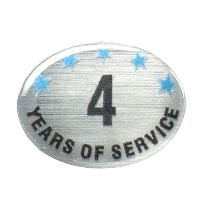 4 Years Self Adhesive Years of Service, Silver