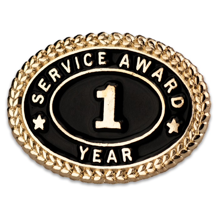 1 Year Service Award Pin - Magnetic Back