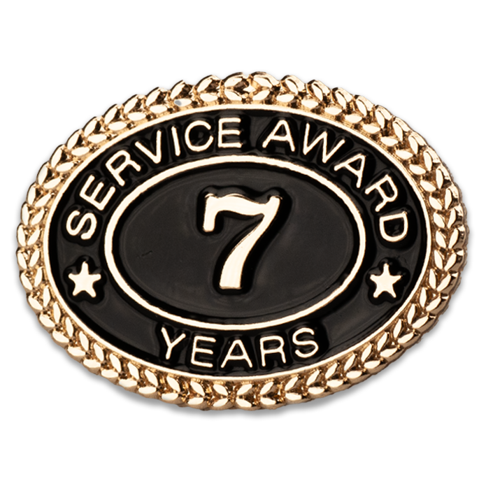 7 Years Service Award Pin - Magnetic Back