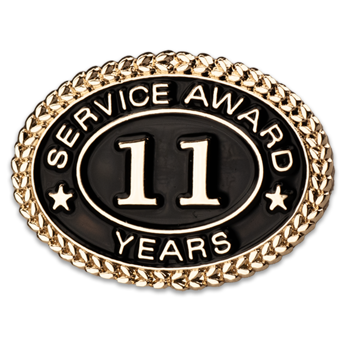 11 Years Service Award Pin - Magnetic Back