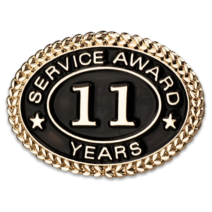 11 Years Service Award Pin - Magnetic Back - awardshere.com