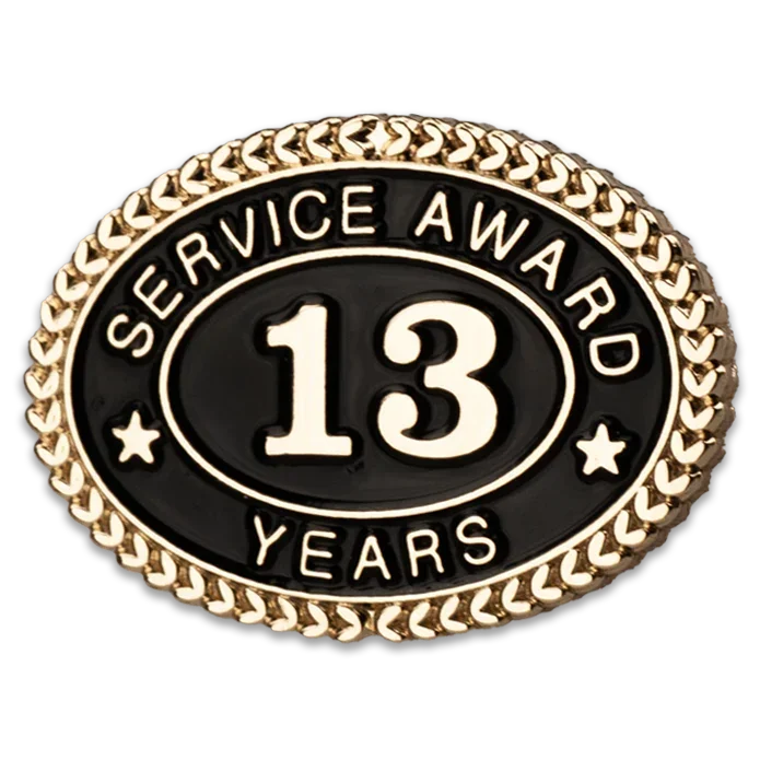 13 Years Service Award Pin - awardshere.com