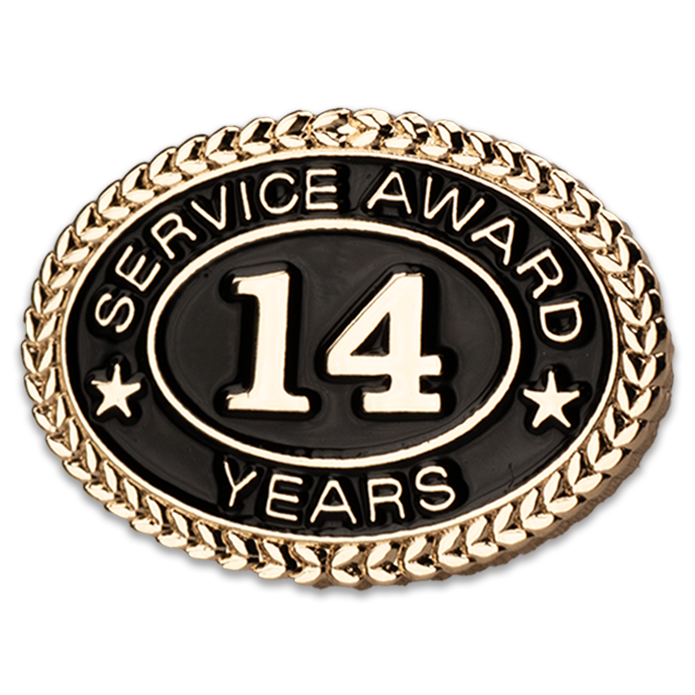 14 Years Service Award Pin - Magnetic Back