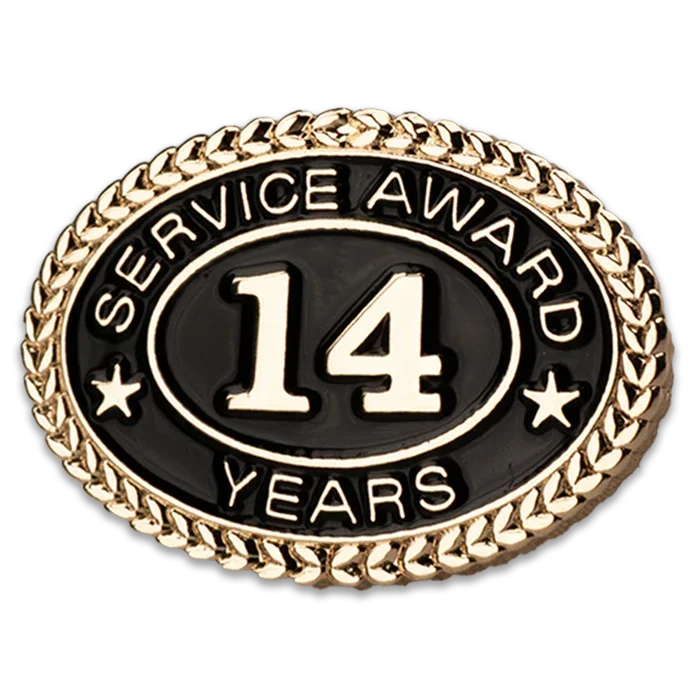 14 Years Service Award Pin - Magnetic Back - awardshere.com