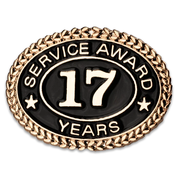 17 Years Service Award Pin - Magnetic Back - awardshere.com
