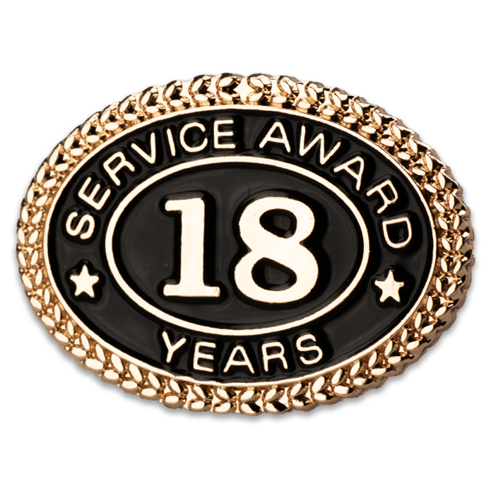 18 Years Service Award Pin - Magnetic Back