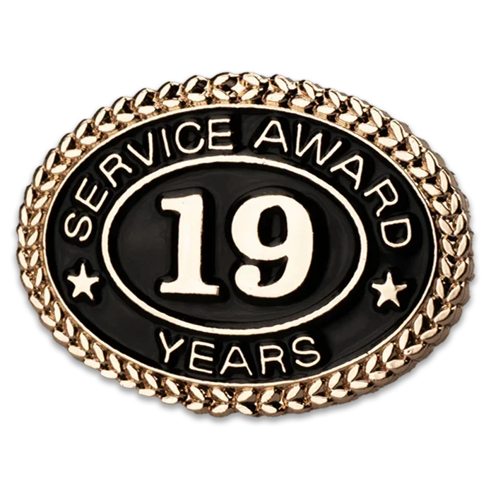 19 Years Service Award Pin - awardshere.com