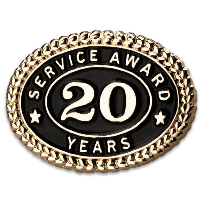 20 Years Service Award Pin - awardshere.com