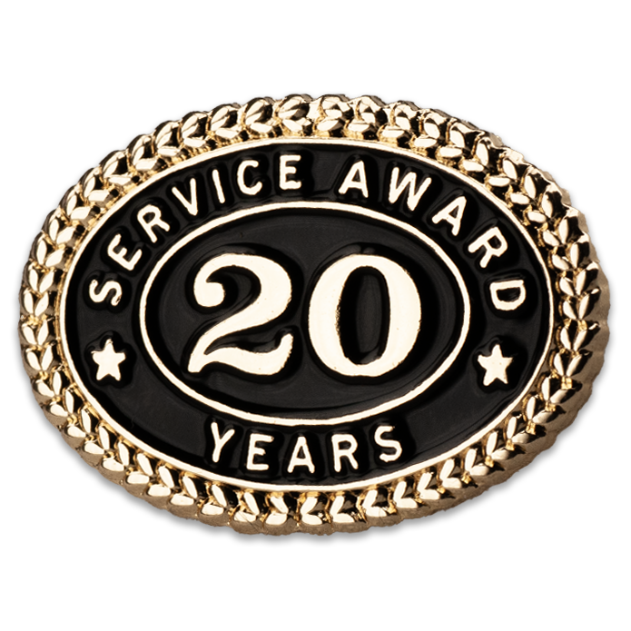 20 Years Service Award Pin - Magnetic Back
