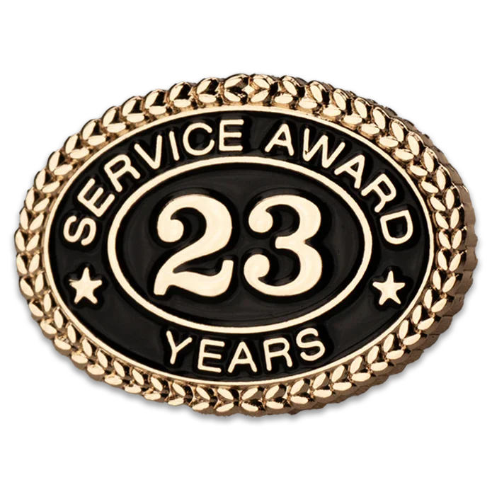 23 Years Service Award Pin - Magnetic Back - awardshere.com