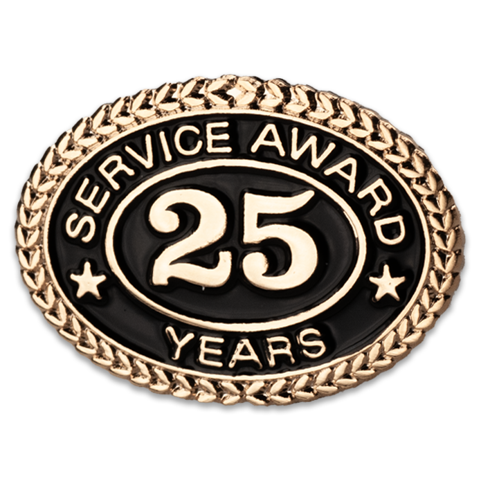 25 Years Service Award Pin - Magnetic Back