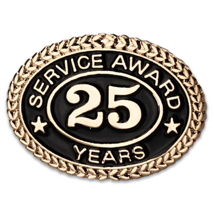 25 Years Service Award Pin - Magnetic Back - awardshere.com