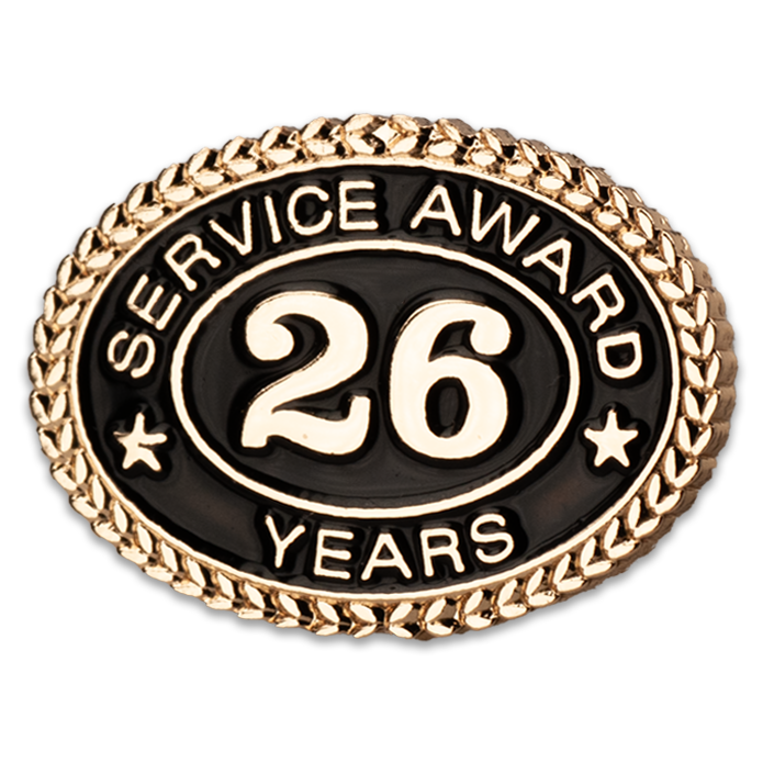 26 Years Service Award Pin - Magnetic Back