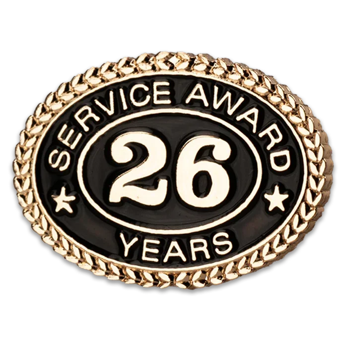 26 Years Service Award Pin - Magnetic Back - awardshere.com