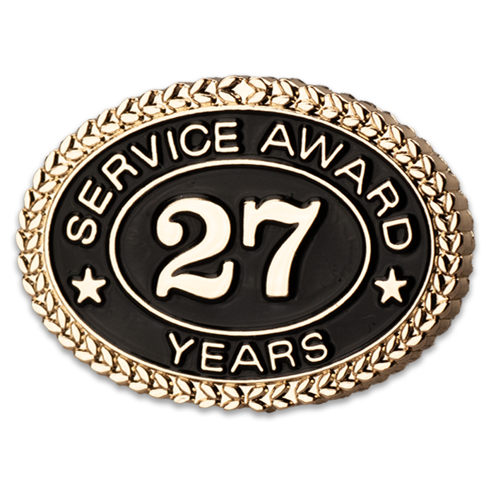 27 Years Service Award Pin - Magnetic Back