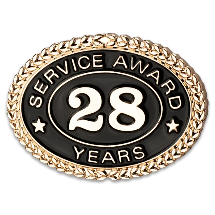 28 Years Service Award Pin - Magnetic Back - awardshere.com