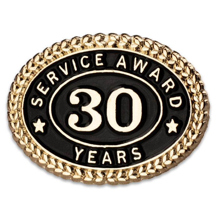 30 Years Service Award Pin - Magnetic Back