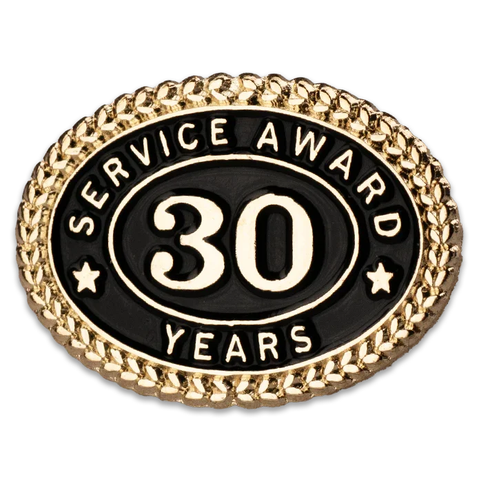 30 Years Service Award Pin - Magnetic Back - awardshere.com