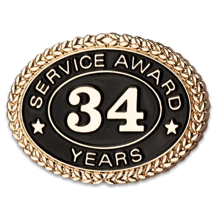 34 Years Service Award Pin - awardshere.com