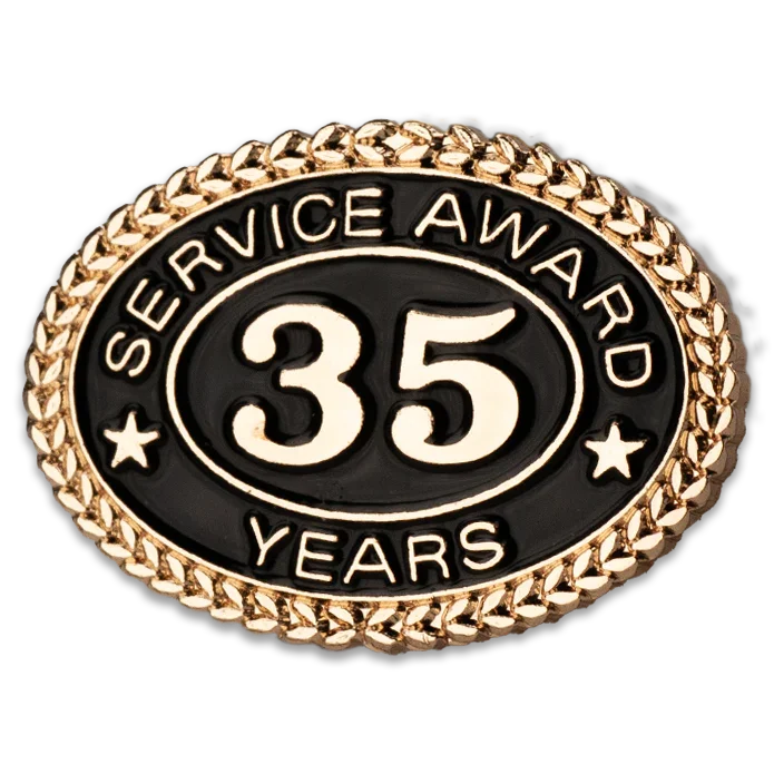 35 Years Service Award Pin - Magnetic Back - awardshere.com