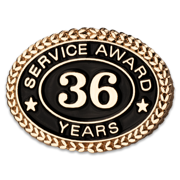 36 Years Service Award Pin - Magnetic Back