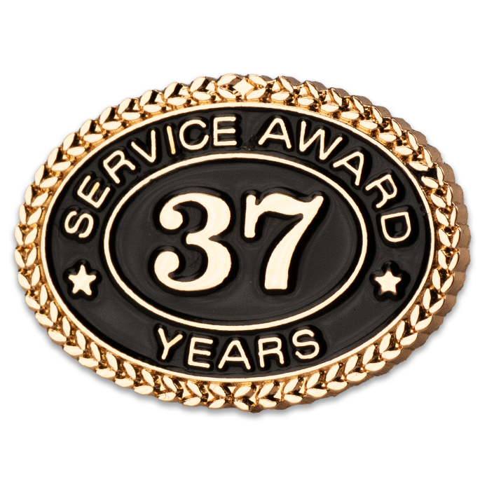 37 Years Service Award Pin - Magnetic Back