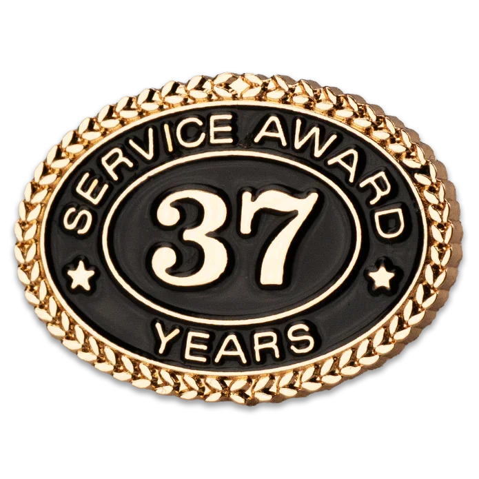 37 Years Service Award Pin - Magnetic Back - awardshere.com