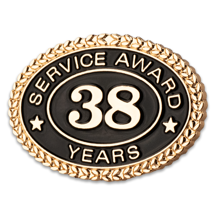 38 Years Service Award Pin - Magnetic Back
