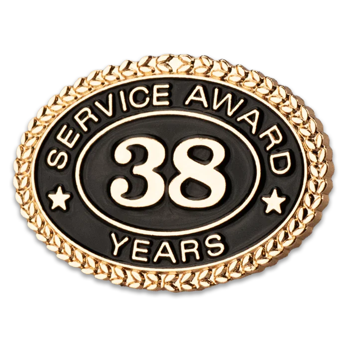 38 Years Service Award Pin - Magnetic Back - awardshere.com