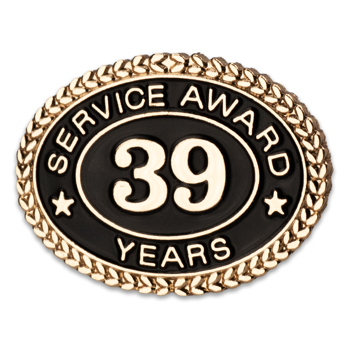 39 Years Service Award Pin - Magnetic Back