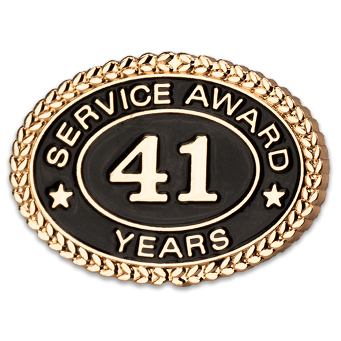41 Years Service Award Pin - Magnetic Back