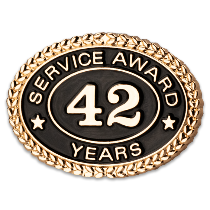 42 Years Service Award Pin - Magnetic Back