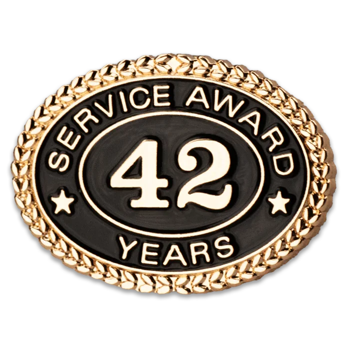 42 Years Service Award Pin - Magnetic Back - awardshere.com