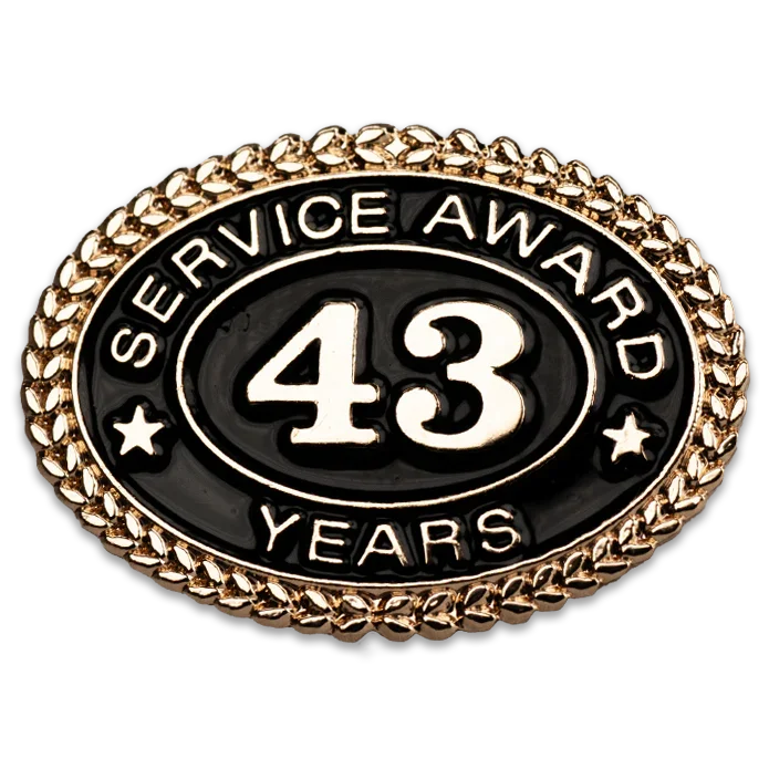 43 Years Service Award Pin - Magnetic Back - awardshere.com