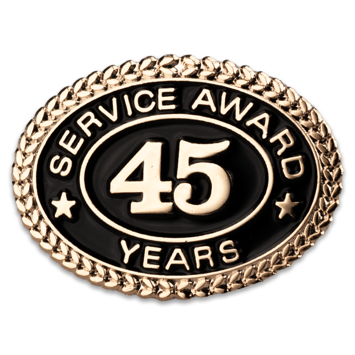 45 Years Service Award Pin - Magnetic Back