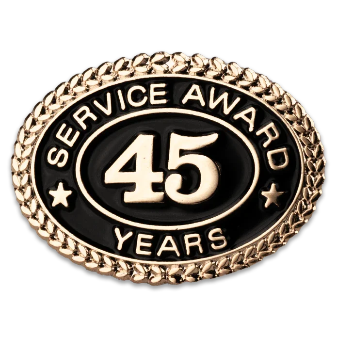 45 Years Service Award Pin - Magnetic Back - awardshere.com