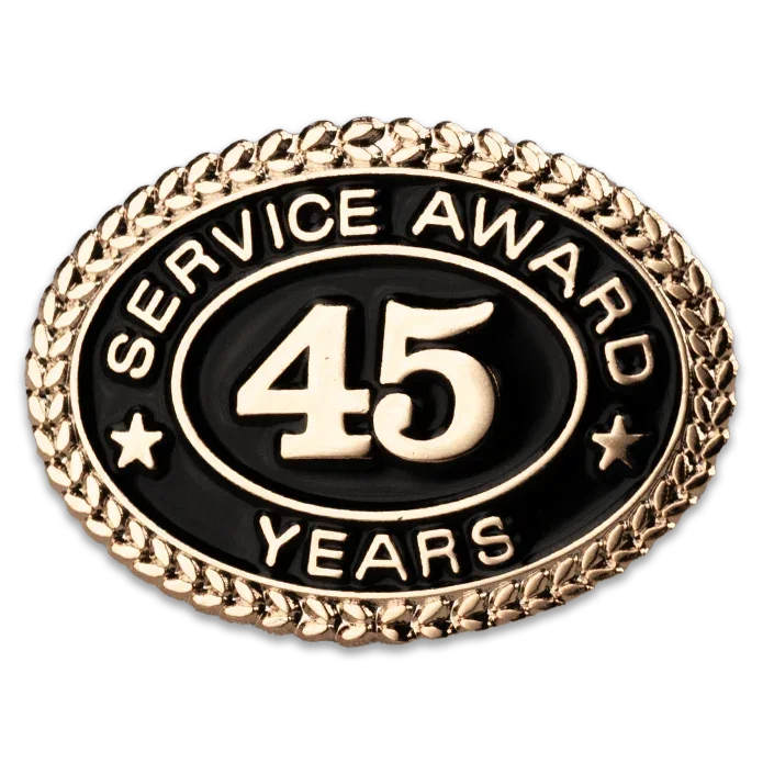 45 Years Service Award Pin - Magnetic Back - awardshere.com