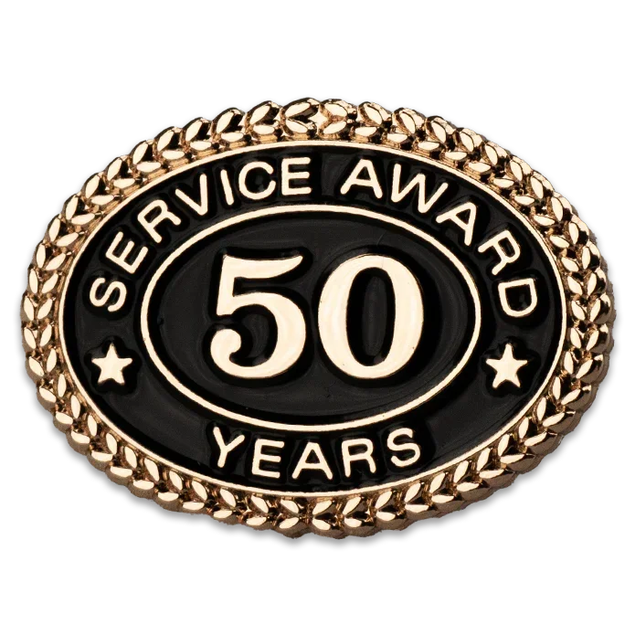 50 Years Service Award Pin - Magnetic Back - awardshere.com