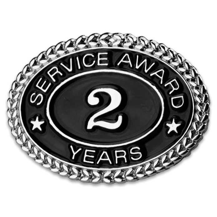 Silver 2 Years Service Award Pin - awardshere.com
