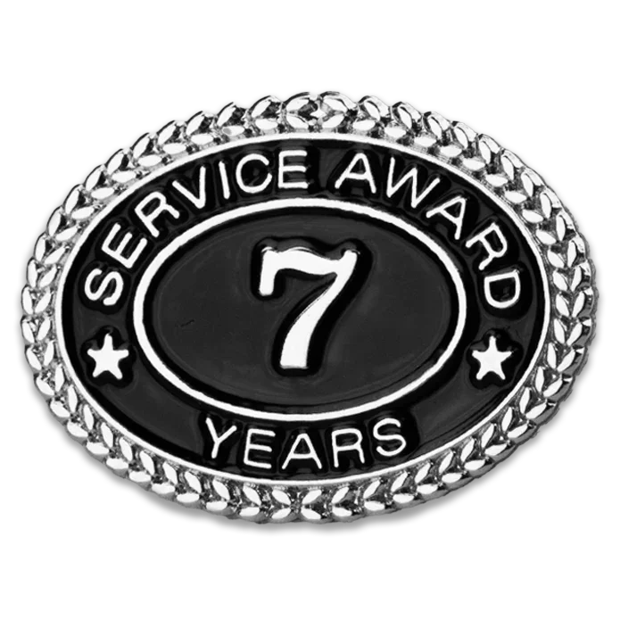 Silver 7 Years Service Award Pin - awardshere.com
