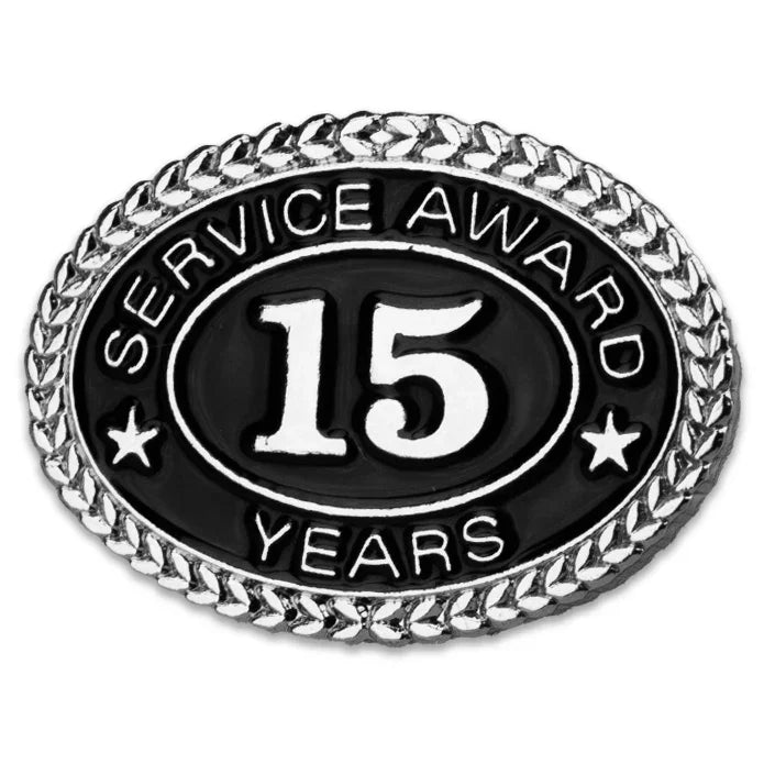 Silver 15 Years Service Award Pin - awardshere.com