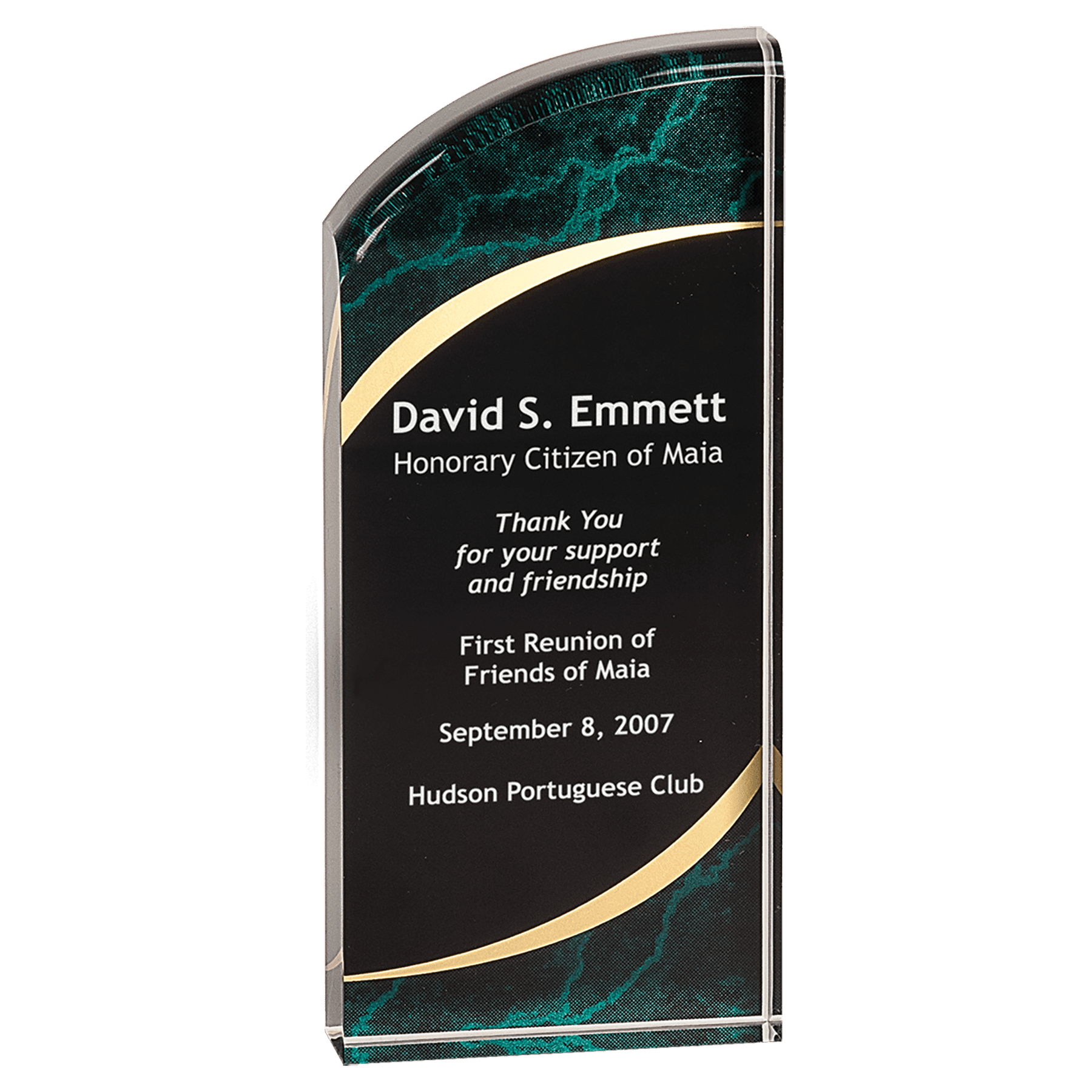 Premier Marble Rounded Acrylic Award