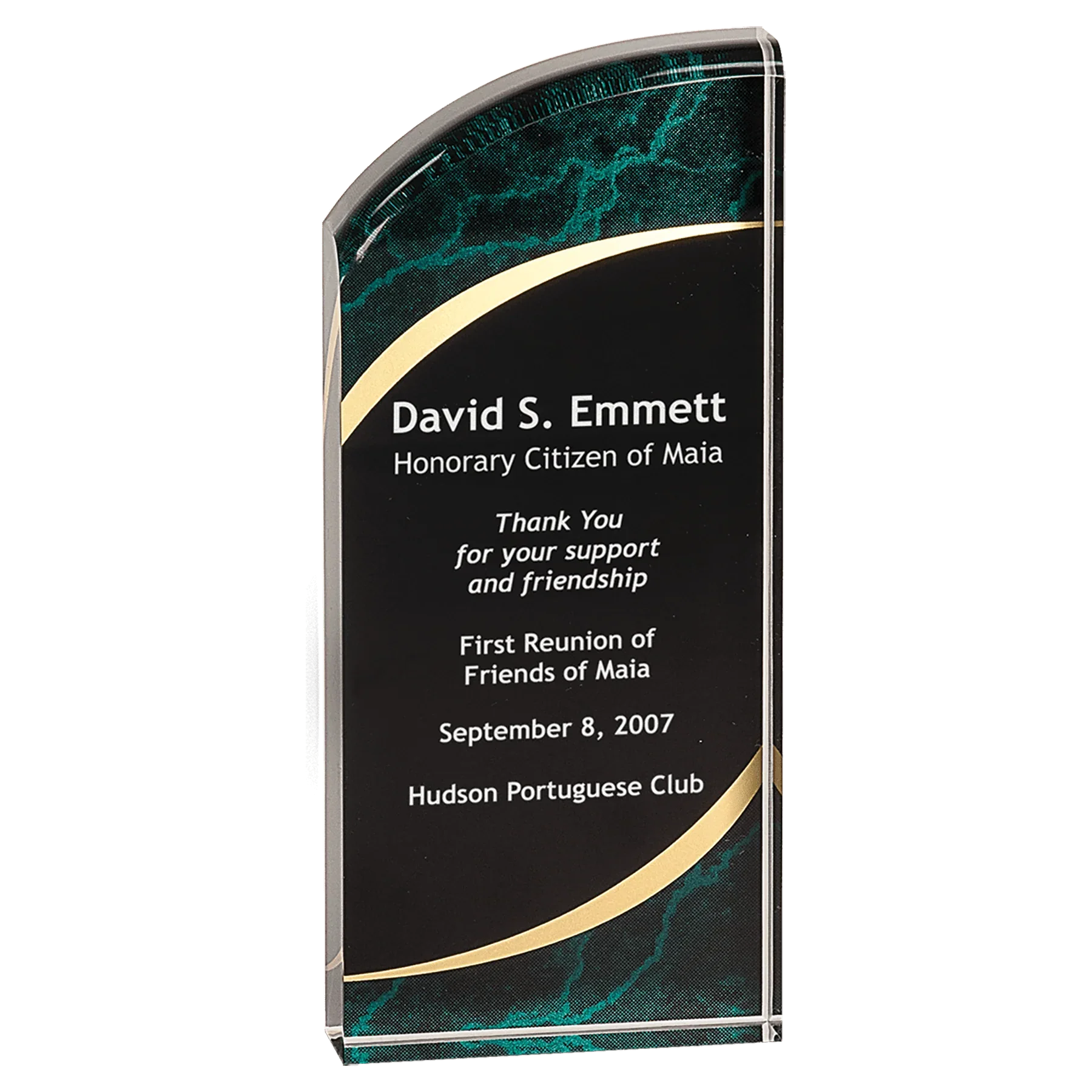 Premier Marble Rounded Acrylic Award