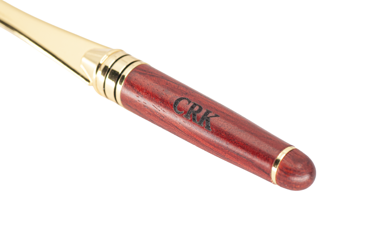 Engraved Rosewood and Brass Letter Opener