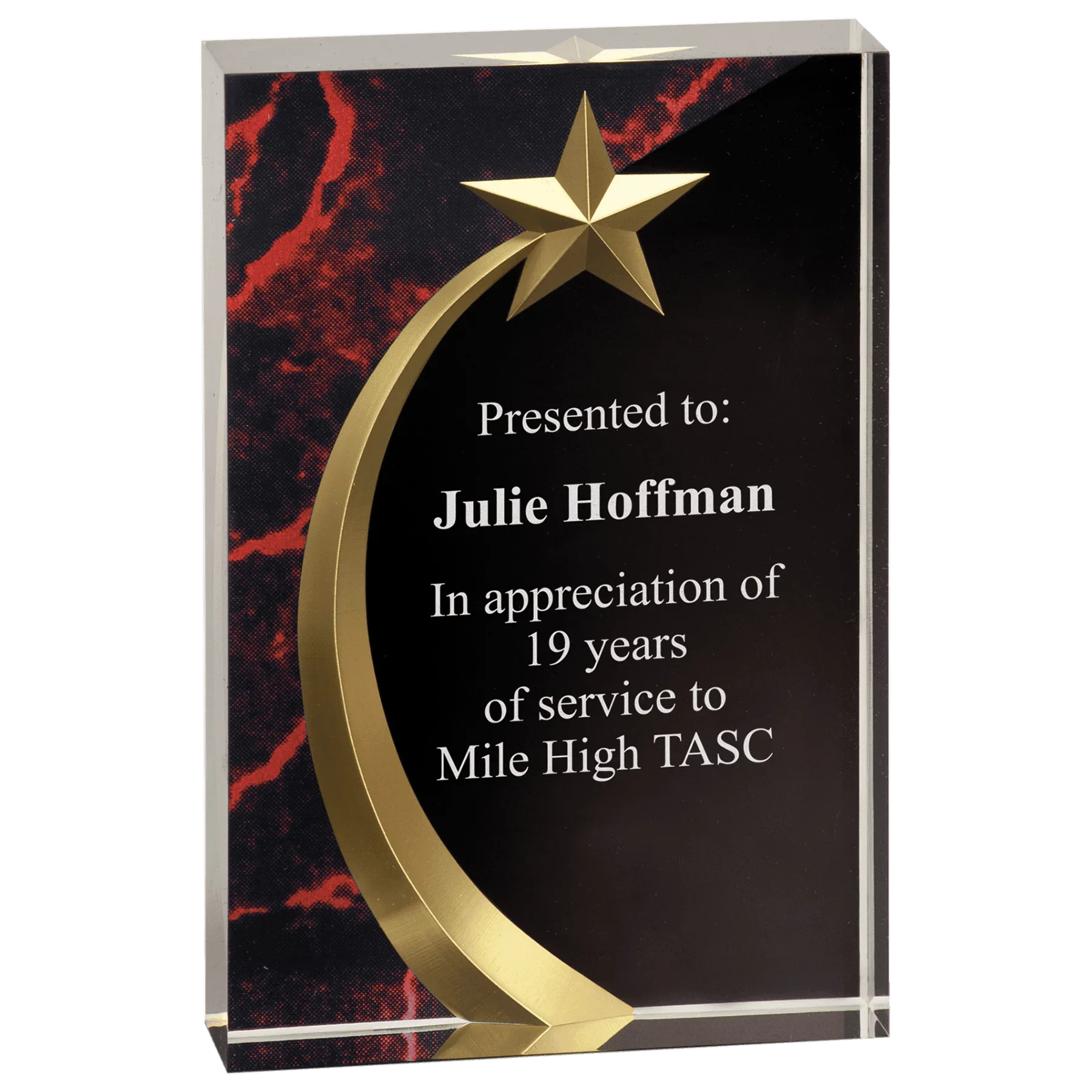 Square Shooting Star Acrylic Award