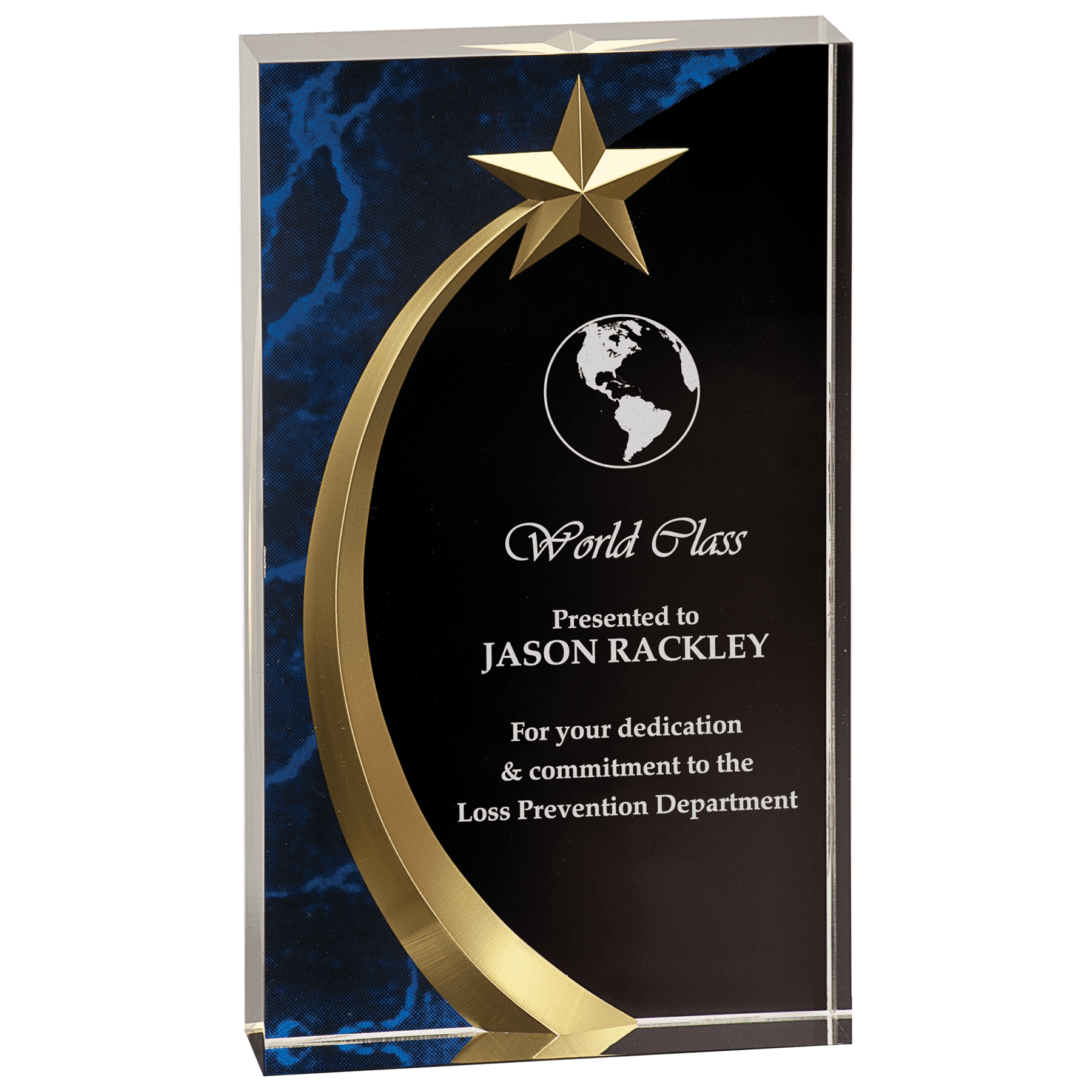 Square Shooting Star Acrylic Award