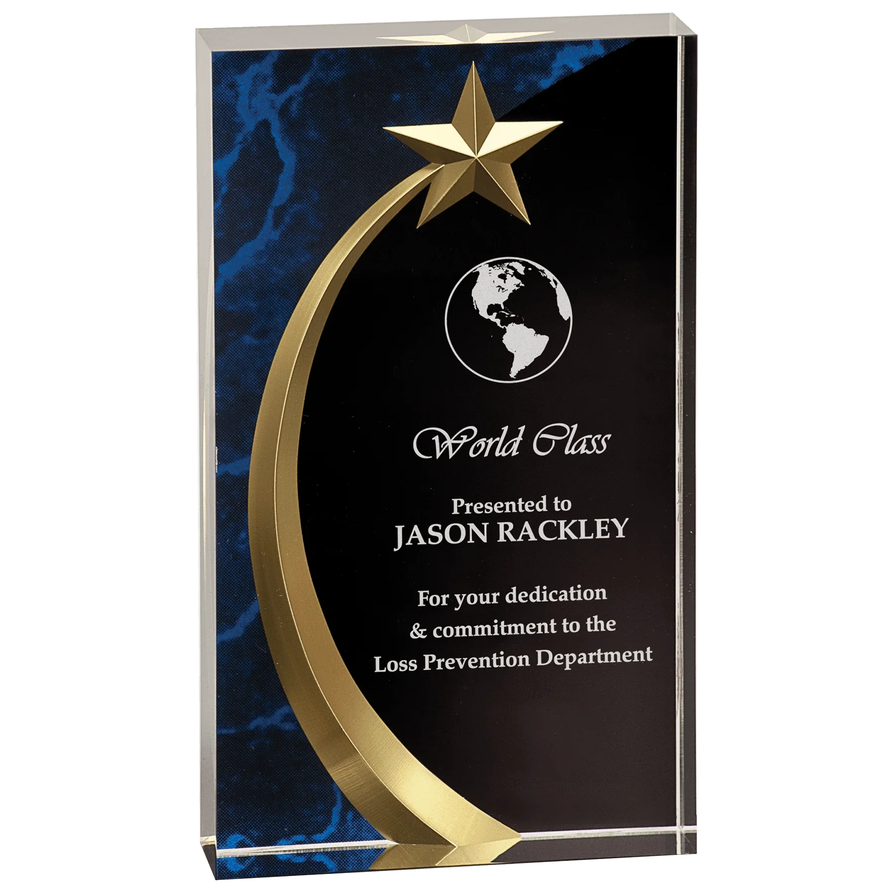 Square Shooting Star Acrylic Award