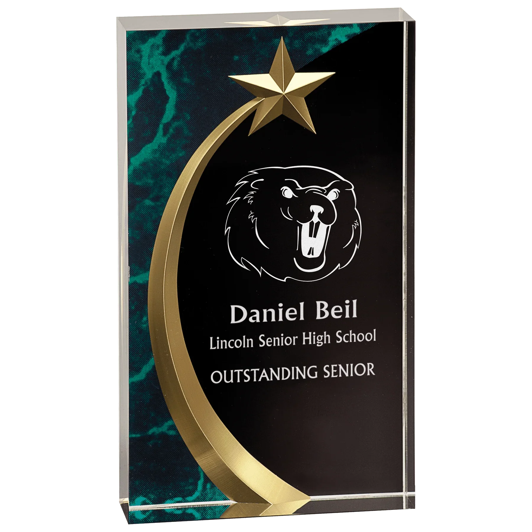 Square Shooting Star Acrylic Award